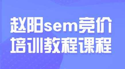 赵阳sem百度竞价排名优化教程，第30期培训课程视频_中创网