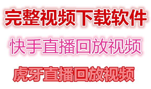 快手直播回放视频/虎牙直播回放视频完整下载(电脑软件+视频教程)_中创网