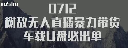 树敌‮习研‬社抖音无人直播暴力带货车载U盘必出单，单号单日产出300纯利润_中创网
