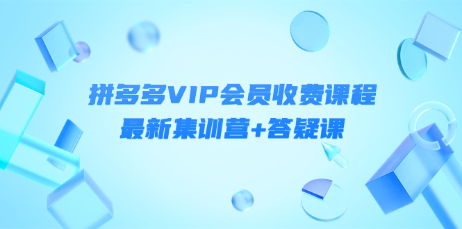 （4127期）某社群·拼多多VIP会员收费课程，最新集训营+答疑课-价值3299元_中创网