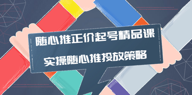 （3897期）随心推正价起号精品课，实操随心推投放策略（5节课-价值298）_中创网