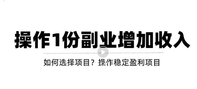 （3217期）新手如何通过操作副业增加收入，从项目选择到玩法分享！【视频教程】_中创网