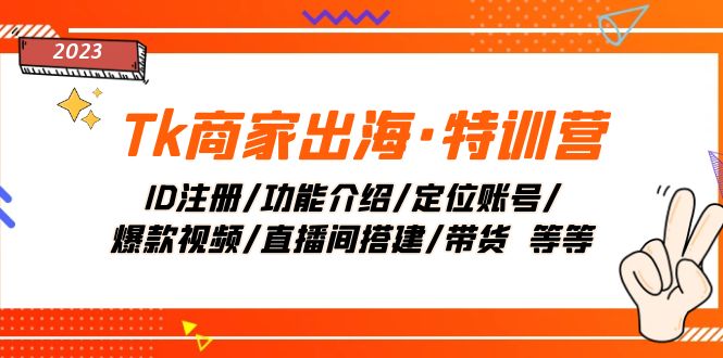 （8001期）Tiktok商家出海·特训营：ID注册/功能介绍/定位账号/爆款视频/直播间搭建/带货_中创网