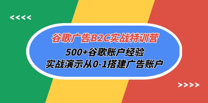 （10184期）谷歌广告B2C实战特训营，500+谷歌账户经验，实战演示从0-1搭建广告账户_中创网