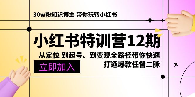 （10768期）小红书特训营12期：从定位 到起号、到变现全路径带你快速打通爆款任督二脉_中创网