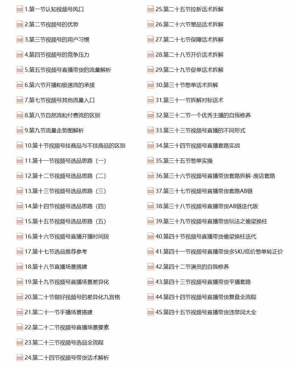 图片[2]_（12796期）视频号直播带货教程：选品思路与话术拆解/掌握多种带货套路/提升直播效果_中创网