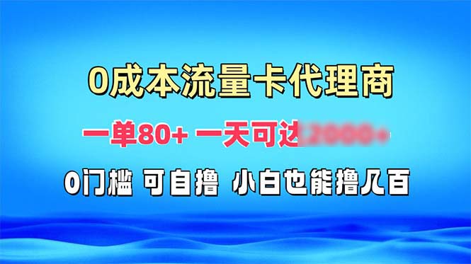 （13391期）免费流量卡代理一单80+ 日2个4位数_中创网