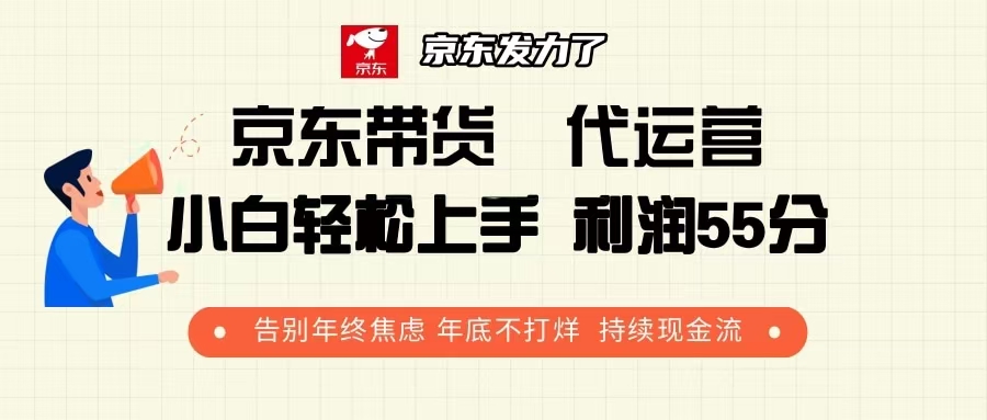 （13833期）京东带货代运营 利润55分 告别年终焦虑 年底不打烊 持续现金流_中创网
